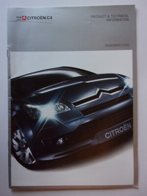 CITROEN C4 orig 2005 2006 UK Mkt Product & Technical Information Brochure