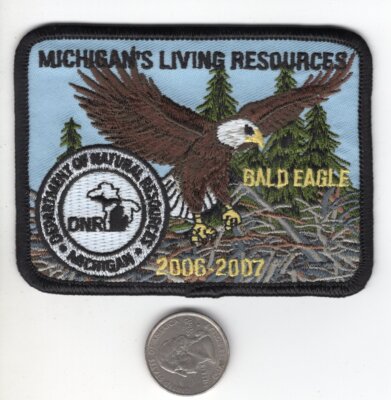 2006 LIVING RESOURCE BALD EAGLE PATCH-MICHIGAN DNR DEER-BEAR 