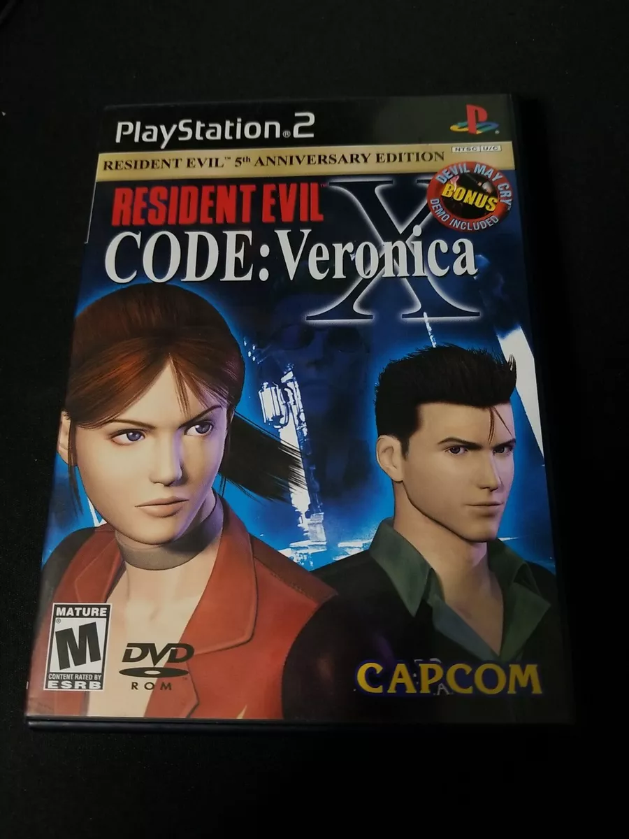 Resident Evil Code Veronica X Anniversary Playstation 2 PS2 Black Devil May  Cry