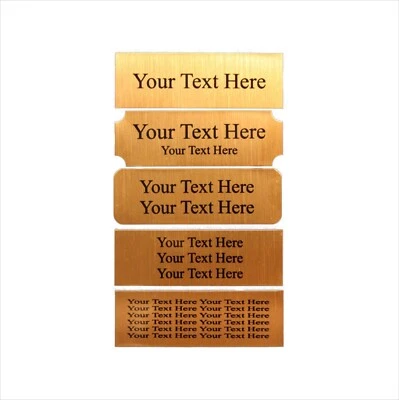 CUSTOM ENGRAVING SERVICES 1x4 Custom Engraved Sublimation Aluminum Plate Plaque Name Tag Trophy Flag