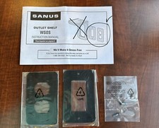 Black Outlet Covers Wall Plates For Original Sanus Shelf WSOS -Cover Plates ONLY