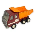 VINTAGE TONKA BUDDY L MINI DUMP TRUCK 5"  Brown Orange China Metal Diecast