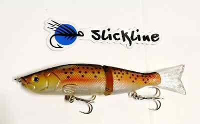 SLICKLINE 165 6.5'' Jointed Sinking Minnow Glide Bait Fishing Lure Bass- TROUT NR