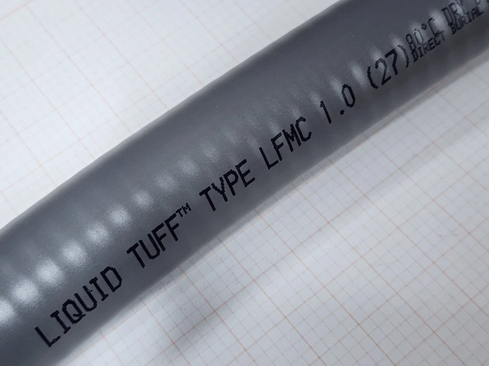 Conducto metálico flexible hermético Atkore AFC 6204 1" Liquid-Tuff LFMC/5 pies Foto 3 de 4