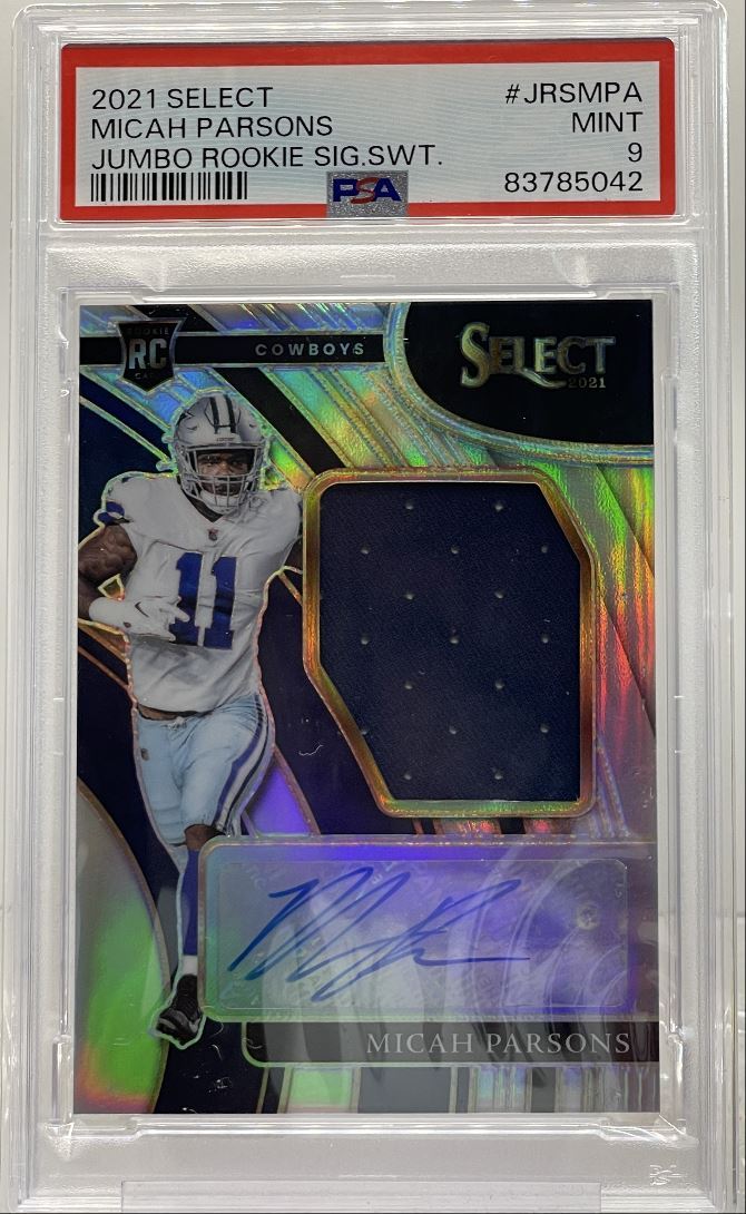 Micah Parsons Panini Select Jumbo Rookie Signature Swatches #JRSMPA Base