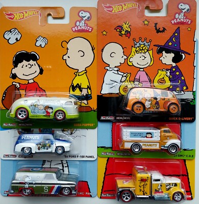 Hot Wheels Pop Culture Peanuts Set 2014 Neu, OVP, GMC, Convoy Custom