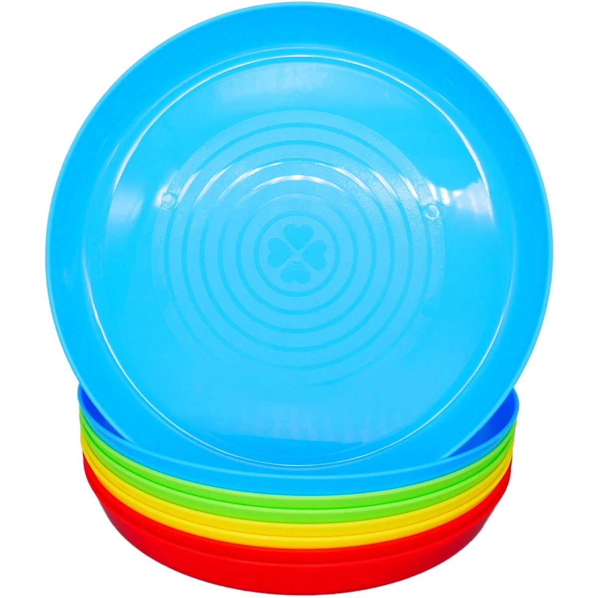 Bloomsworld 8 Toddler Plates Set for Boys Girls Reusable BPA