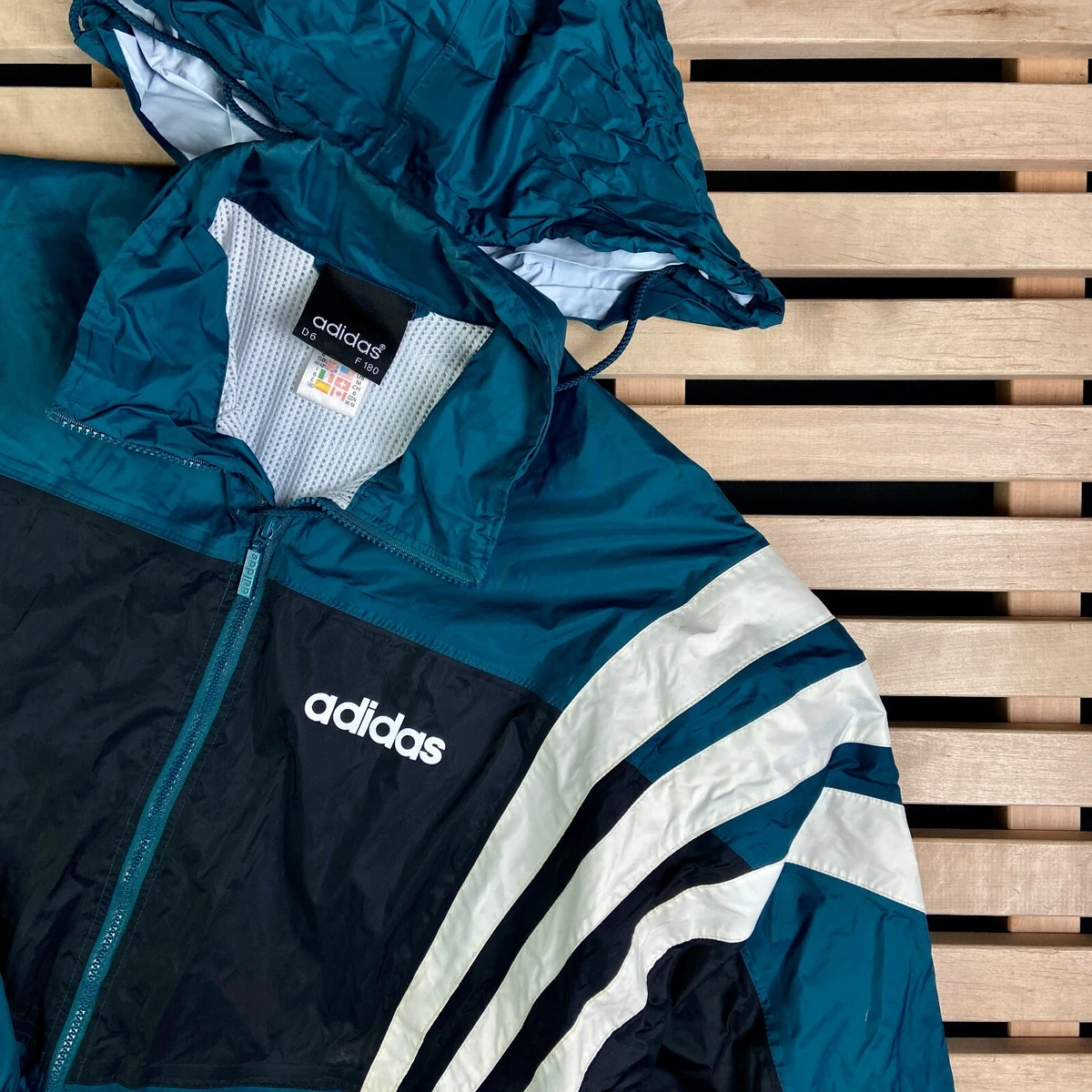 Mens Hooded Jacket Adidas Originals Vintage Size M
