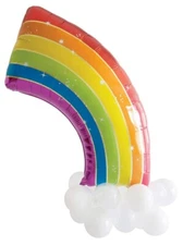 Half Rainbow Balloon Cloud Foil/Latex Kit  31”x 45.5”-Helium Or Air Filled NIP