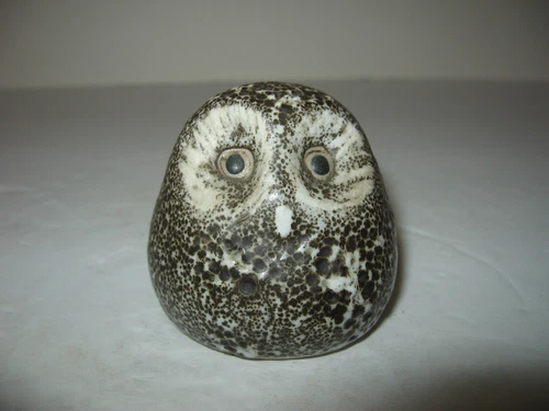 Vintage PIGEON FORGE POTTERY Owl Doug Ferguson Wildlife Figurine