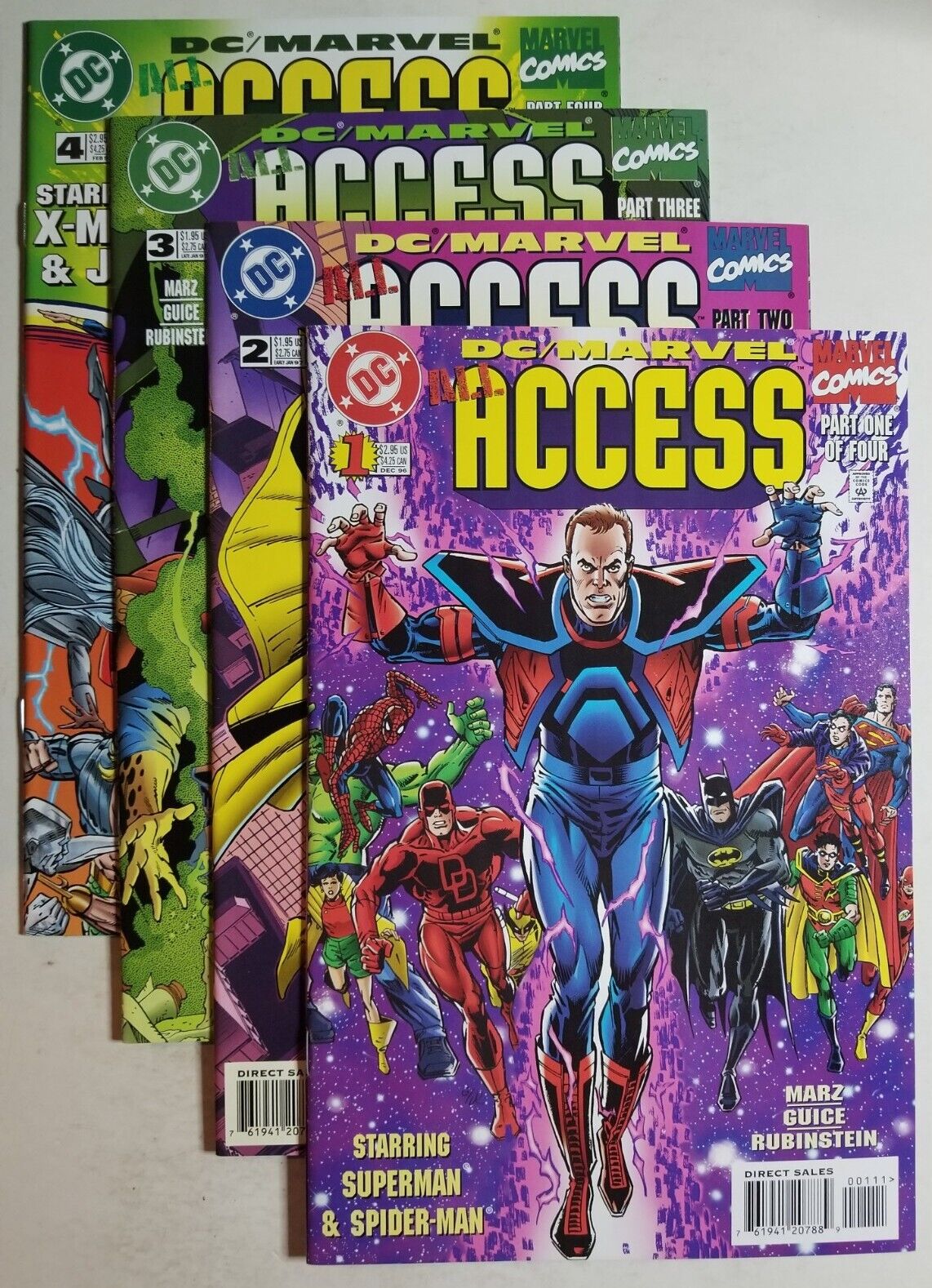 DC Marvel All Access (1996) #s 1 2 3 4 - Complete Set Lot Of 4