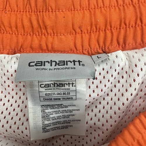 CARHARTT Herren Badehose Badeshorts Gr. L Beach Shorts Boxer Logo 16614 Orange - Bild 6 von 7