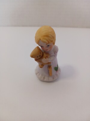 1981 ENESCO Growing Up BIRTHDAY GIRLS Figurine FIRST BIRTHDAY CELEBRATION Blonde