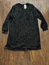 NWT H & M Black Sequin Party Dress Size XXL
