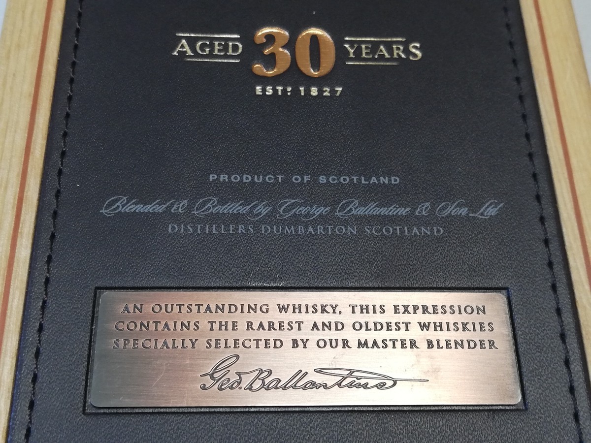 Ballantine's Scotch Whisky Aged 30 Years Empty Wooden Box | eBay