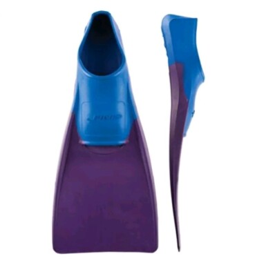 New FINIS Long Floating Swim Fins Blue Purple Size XXXXS Boys Girls Jr 6-8