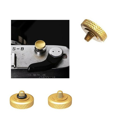 Brass Shutter Release Button With Rubber Ring for Fujifilm Leica Nikon Sony - Picture 5 of 6