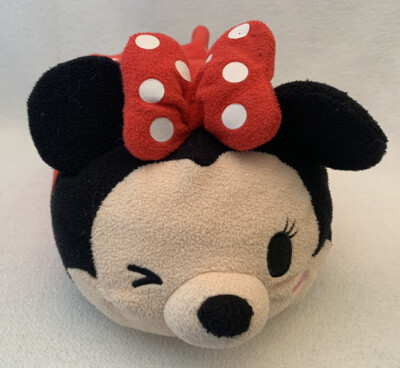 MINNIE MOUSE Disney Store Winking Tsum Tsum Large Plush 12” Red Dots Black  HTF