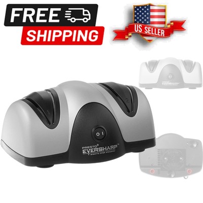 Professional 2-Stage Electric Knife Sharpener with Sapphirite Wheels, Black