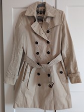 Burberry Women's Stone Cotton Mid Length Ltd Ed Trench Coat Uk 8 Us 6 Rrp£1790
