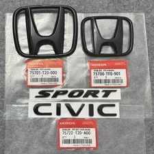 Front Grille Trunk Emblem For Honda Civic 2022-2026 Sport Hatchback 4-Door Badge