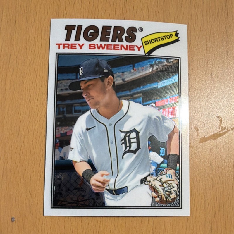 2025 Topps Heritage Trey Sweeney #203 Base Set Shortstop Tigers MLB Baseball