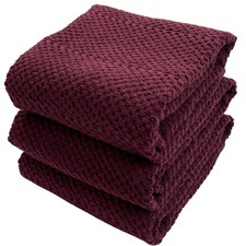 Purple Burgundy Wine Kitchen Hand Dish Towels: Oversized 28" x 18",100 Cotto...