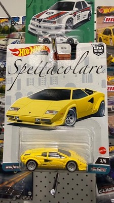 Hot Wheels Premium Spettaculare - Lamborghini Countach LP 5000 QV (YELLOW) 3/5