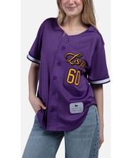HYPE  VICE Women  s LSU Tigers Baseball Jersey 60 Sz. M NEW HVWT115 PURPLE