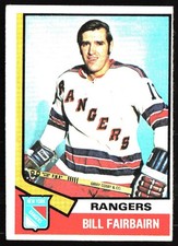 1974-75 Topps #231 Bill Fairbairn New York Rangers
