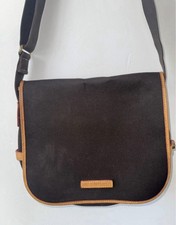 Vintage Dooney  Bourke Cabriolet Crossbody Black Canvas Messenger Bag Flap