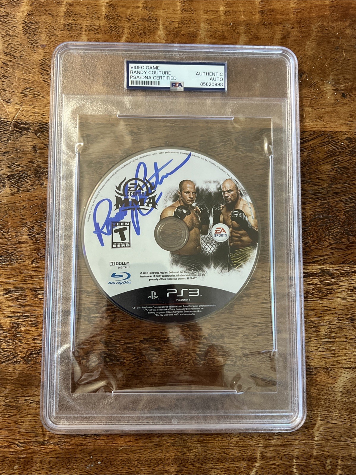 Randy Couture Signed MMA PlayStation 3 Video Game PSA/DNA Slab Autographed UFC