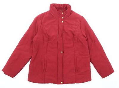 BHS Damenjacke rot Größe 16 Reißverschluss