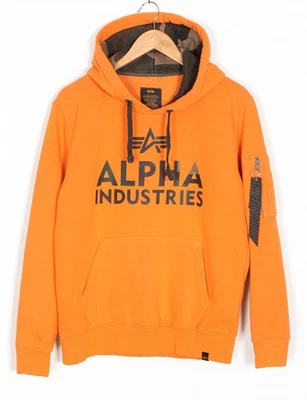 Sweat à capuche pull ALPHA INDUSTRIES homme taille M doublure capuche camouflage - Photo 1/4