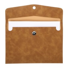 PU Leather File Folders, A4 Document Holder 7.9" x 10.6", Brown