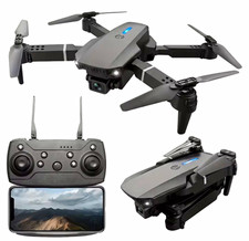 Foldable 8K Dual Camera Ready to Fly Drone Remote Control w/ Screen Headless
