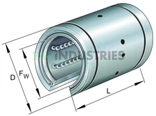 KBO1636PP AS INA 16 x 26 x 36 mm LINEAR BALL