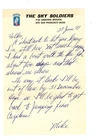 VIETNAM WAR Sky Soldiers Letter 1971 Parachutist Illustrated Cover 3z