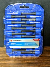 JOBSMART 15-Piece Precision Screwdriver Set - Chrome Vanadium Steel - New
