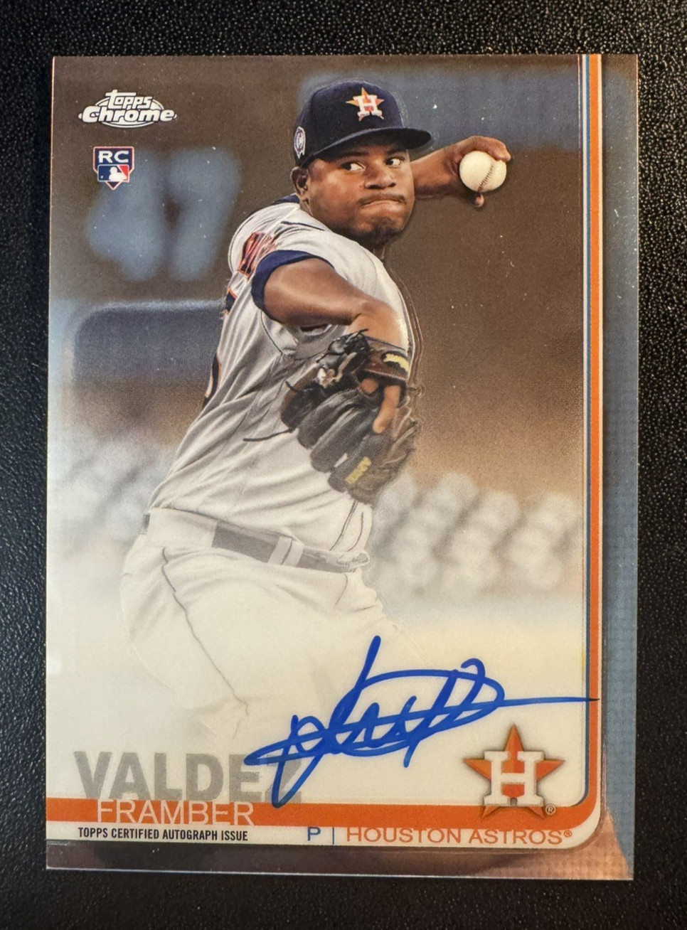 2019 Topps Chrome Framber Valdez RC Auto #RA-FV Astros / Tigers Autographed
