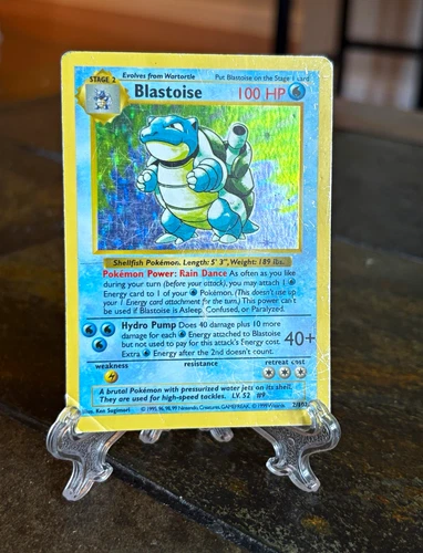 Shadowless Base Set Blastoise 2/102 holo rare, 1999 English