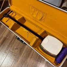 Shamisen Japanese Traditional Musical Instrument with Hard Case Set