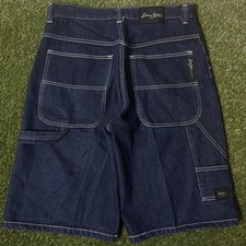 Vintage Sean John Baggy Denim Carpenter Dark Wash Jorts Size 36