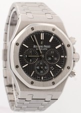 Audemars Piguet Royal Oak 41mm BLACK Chronograph Stainless Steel Watch 26320ST 4