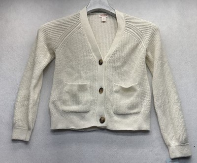 Girl s Cat & Jack Button Front Spring Cardigan Sweater Cream S (6/7) NEW!