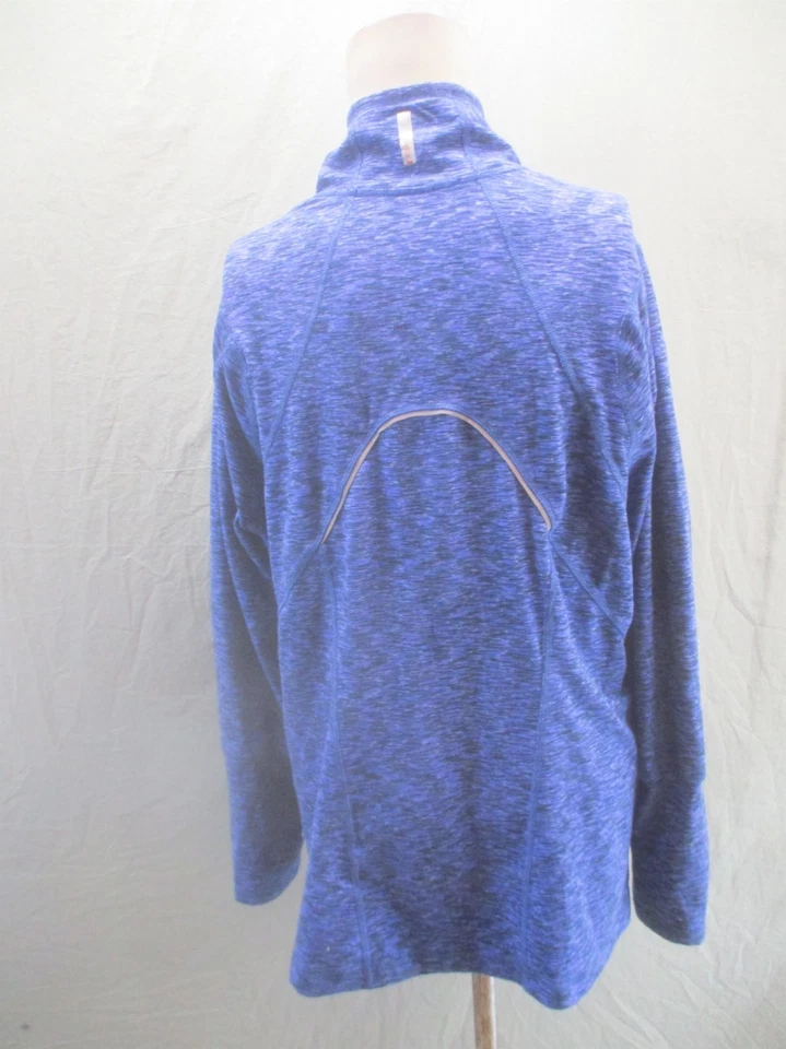 Ropa deportiva de manga larga Zella talla 1X azul melange 1/2 cremallera 717 Foto 4 de 4