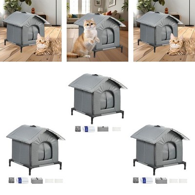 Sommer Kühlendes Katzenhaus Streuner Katzenhaus Multifunktionaler Erhöhter Ständer Wiederverwendbar