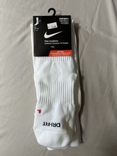Nike Dri-FIT Cushioned Knee High Soccer Socks White/Black M Mens 6-8