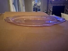 Vintage Pink Depression Serving Platter  Princess Pattern
