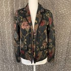 Coldwater Creek Floral Tapestry Blazer Jacket Boho Women's Petite Small
